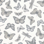 papel pintado mariposas fondo blanco