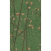 papel pintado flores fondo verde