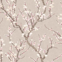 papel pintadoFlores blancas con fondo gris
