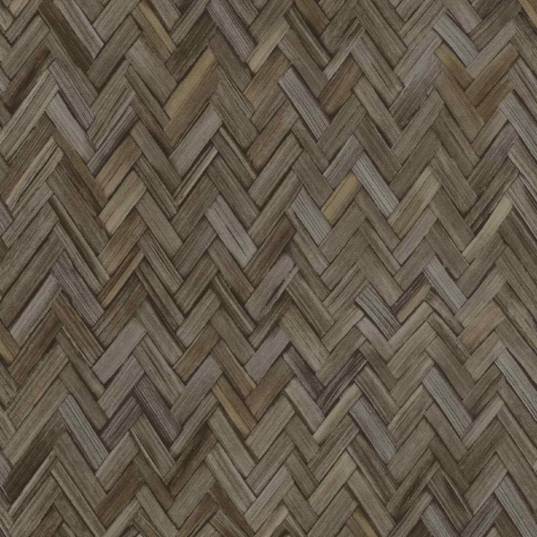 Papel pintado estilo espiga marron ocuro
