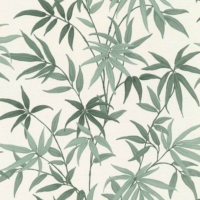 Papel pintado Hojas Bambu Verdes