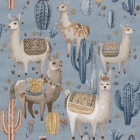 Papel pintado llamas y cactus