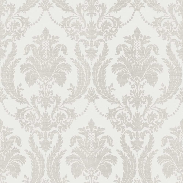 Papel Pintado Damasco Gris