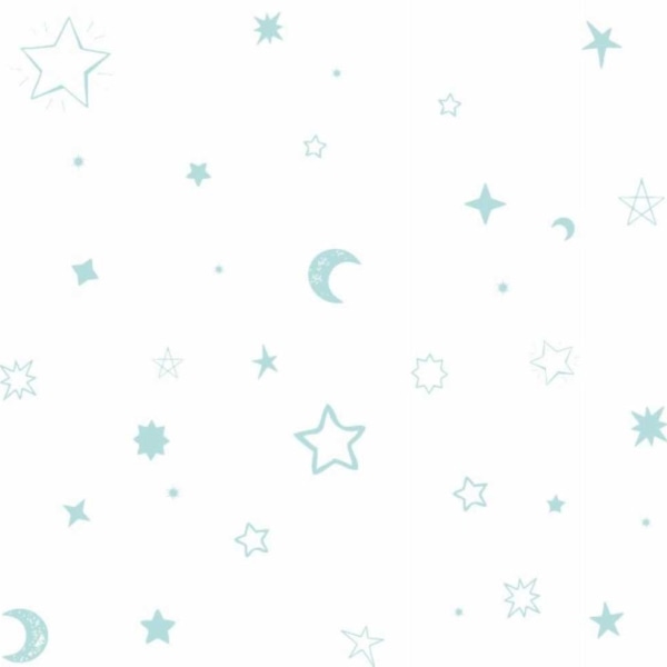 Papel Pintado Estrellitas y Lunes Azules