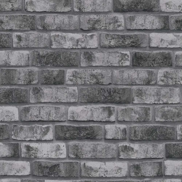Papel Pintado Imitación Ladrillo Gris Oscuro
