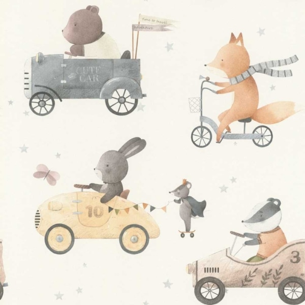 Papel Pintado Coches Con animales