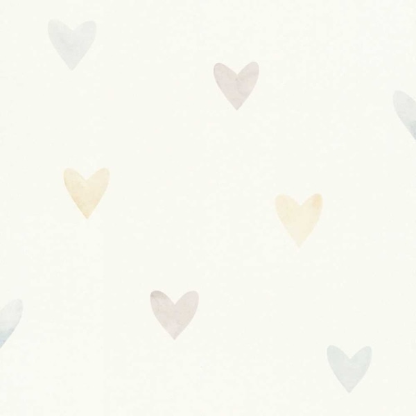 Papel Pintado Corazones Azules