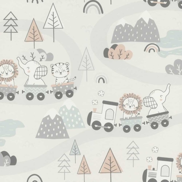 Papel Pintados trenes con animales