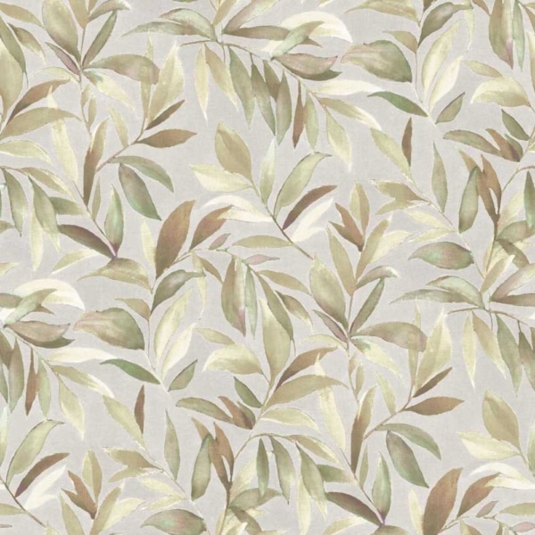 Papel Pintado Hojas Elegantes Marrones y  Verdes