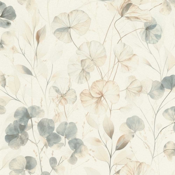 Papel Pintado Floral Zen Azules