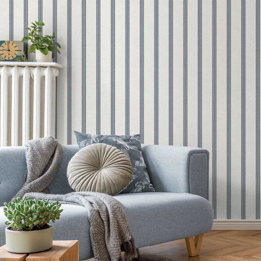 Papel Pintado Goya Raya Azul